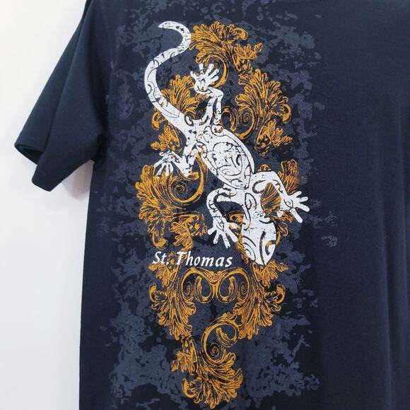 Yacht Club St.Thomas Gecko Print T-Shirts - Picture 3 of 7